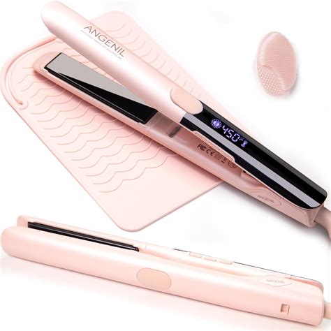 ANGENIL Pro Titanium Flat Iron Hair Straightener, Dual Voltage ...