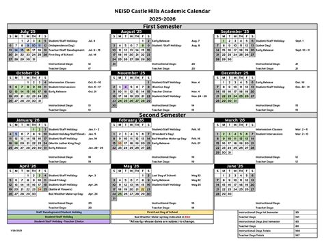 North East NEISD School Calendars 25-26 [PDF] - EduCounty