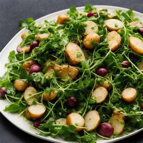 Watercress Salad with Boiled Jersey Royals, Roast Shallots & Pickled ...