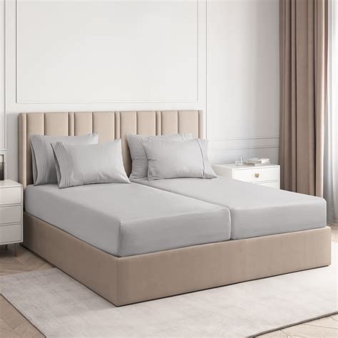 Split King Size Sheet Set - 7 Piece Set - Hotel Luxury Bed Sheets ...