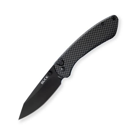 Buck 744 Sovereign Folding Knife Black 3.22in Plain Clip Point Blade