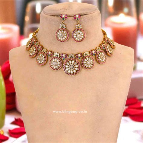 Multicolor Richita Antique Jewellery Set - New Arrival – Bling Bag