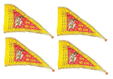 VIDEH Jai Shree Ram Hanuman Ji Cloth Flag Jhanda Flag Dwaj for Pooja ...