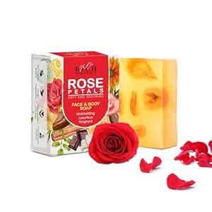 Buy ReCH organics Rose Petals Natural Handmade Soap Bar 80 gm (Pack of ...