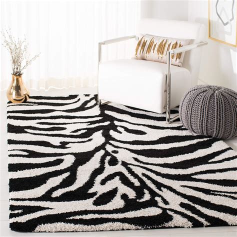 Amazon.com: Modern Animal Print Skin White & Black Area Rug Zebra ...