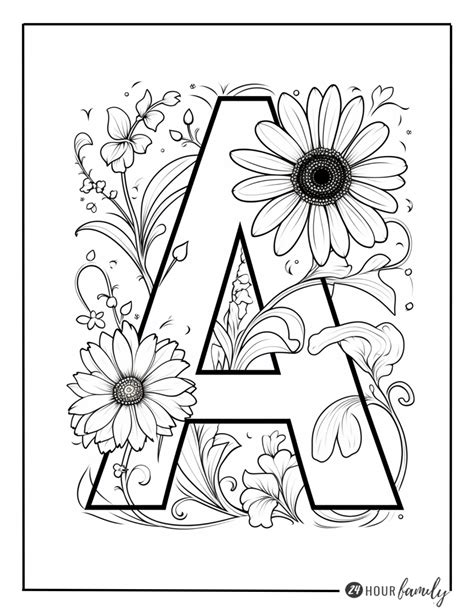 letter a coloring pages adult coloring pages easy cloring pages cute ...