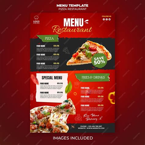 Pizza Restaurant Menu 的图像结果
