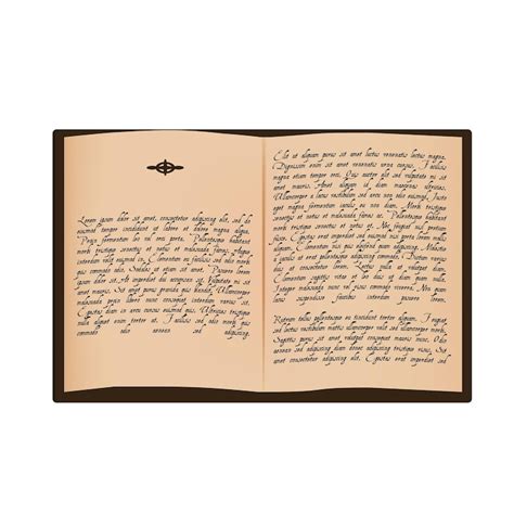 Open wide thick book on background in a hard cover with blank yellow ...
