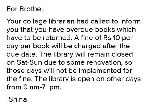 Q. 2. Drafting a Virtual Message: Your sister's college library phones ...