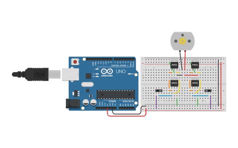 Circuit design H Bridge Arduino - Tinkercad