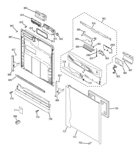 Ge Dishwasher Door Parts Diagram at Carlos Huguley blog