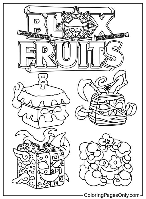 Blox Fruits - Free Printable Coloring Pages