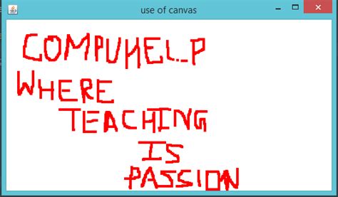 Canvas in Java 的图像结果