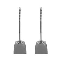 Gluman Grey Toilet Brushes and Holder Set with Quick Drying Holder ...