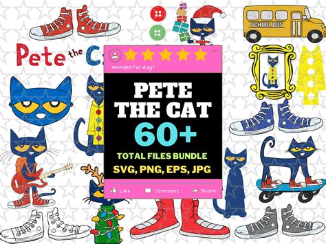 Pete The Cat School Clipart