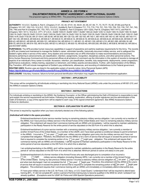 NGB Form 21 Annex A - DD FORM 4 - Fill Out, Sign Online and Download ...