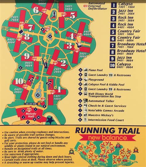 Map Of Disney All Star Music Resort
