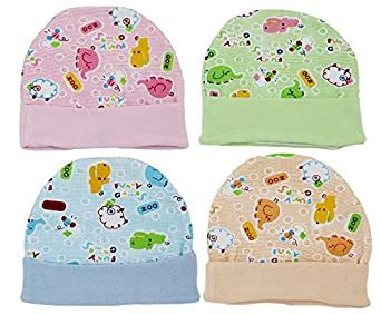 Buy Neska Moda Baby Boys and Girls Pack Of 4 Cotton Caps for 0 To 12 ...
