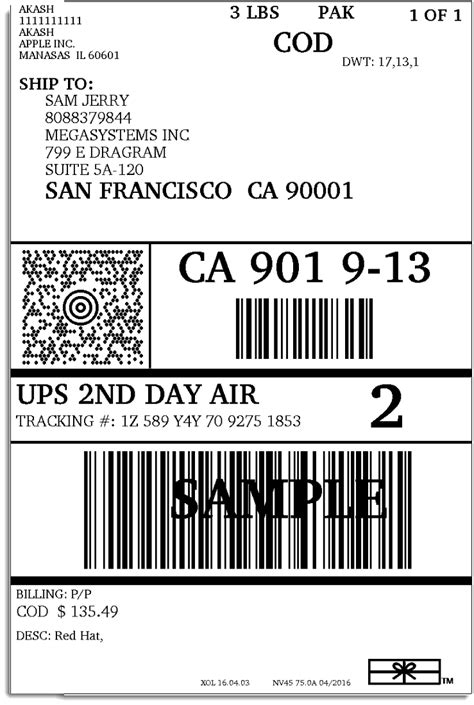 Image result for UPS Tracking Label