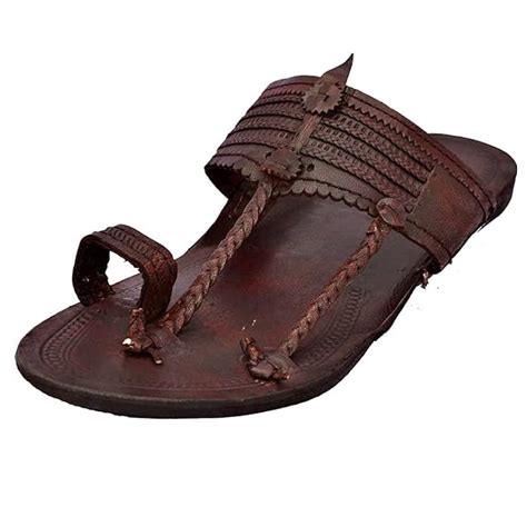 Countless Steps Men's Brown Leather Kolhapuri - 6 : Amazon.in: Shoes ...