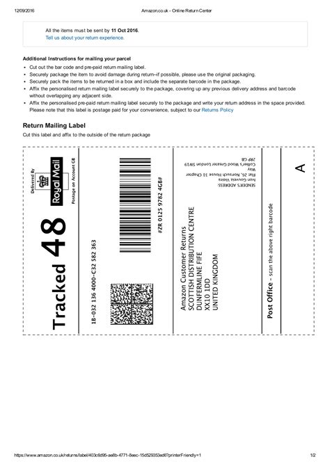 Image result for Amazon Return Label Print