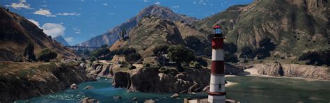 Download wallpaper Grand Theft Auto V, GTA V, El Gordo Lighthouse ...