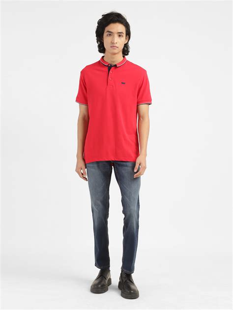 Men's Solid Polo Red T-shirt – Levis India Store