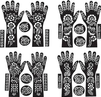 IVANA'S Ivana's Full Hand Mehndi Stencil Design Full Hand Set (FL-05 ...
