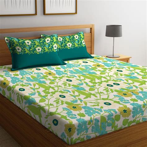 Buy PORTICO Marvella Printed 3-Piece King-Size Bedsheet Set - 182 x 198 ...