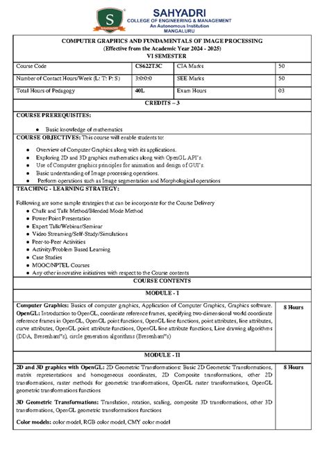 CSE-2022-Scheme-and-Syllabus CG Theory - COMPUTER GRAPHICS AND ...