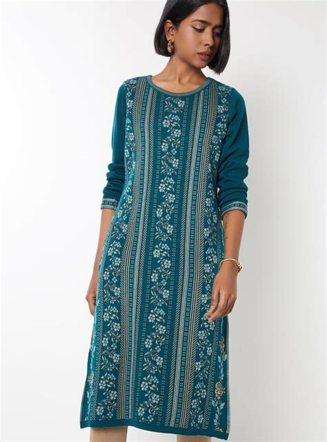 Buy Women Knit Straight Winter Kurta Online at just Rs. 999.0 ...