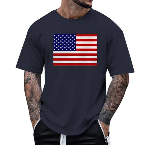 Caqnni American Flag Shirts for Men, Patriotic Shirts for 4th of July ...