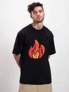 Jump Cuts Printed, Typography Men Round Neck Black T-Shirt - Buy Jump ...