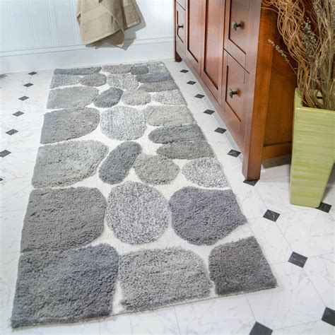 Chesapeake Pebbles Grey Bath Rug Runner (24"x60") - Walmart.com