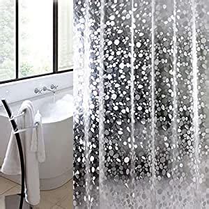Ghooss 72 Wide x 72 Long Inch Shower Curtain Liner, EVA 3D Cobblestone ...