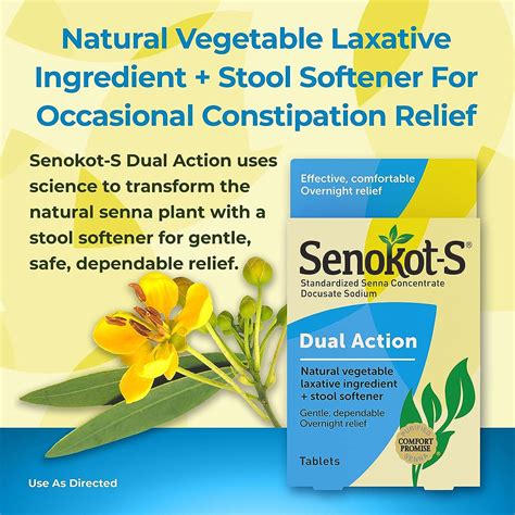Senokot-S Dual Action Laxative & Stool Softener Tablets for Overnight Relief - 10 ct | Buy Now ...