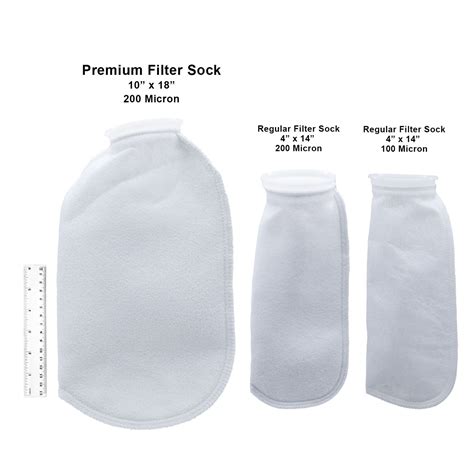 Premium 10"x 18" 200 Micron Filter Sock - Custom Aquariums
