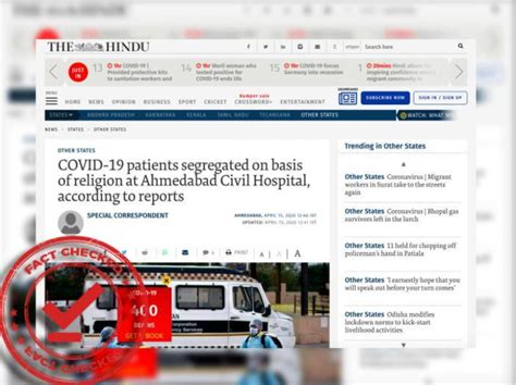 COVID-19 Patients Are Not Being Segregated On The Basis Of Religion ...