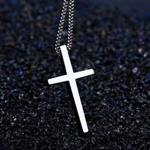 Oscar Enterprises Pine Pearls Jesus Silver Cross Necklace For Men And ...