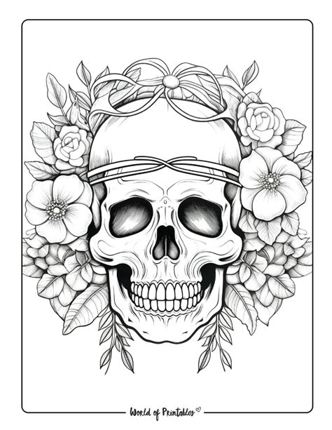 Skull Coloring Pages - World of Printables