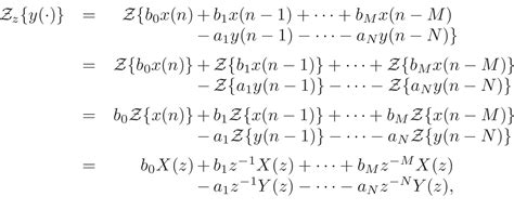 Image result for Difference Equations Z Transform Formula
