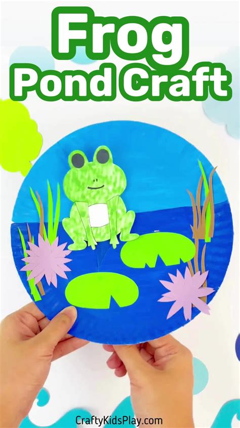Frog on a Lily Pad paper craft - The Craft Train | Frog crafts, Frog ...