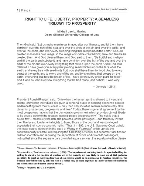 Right to life liberty property - RIGHT TO LIFE, LIBERTY, PROPERTY: A ...