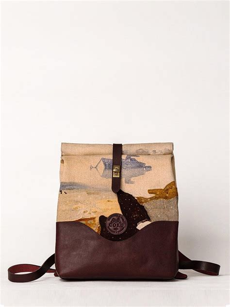 Roll Up Backpack | Meadow Printed Handcrafted Bag Online | Cord Studio