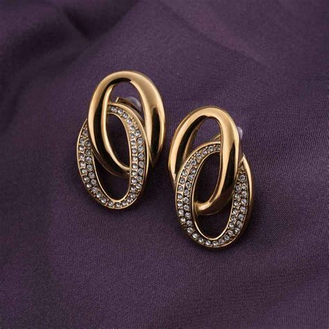 Elegant Interlinked Stud Earrings – PALMONAS