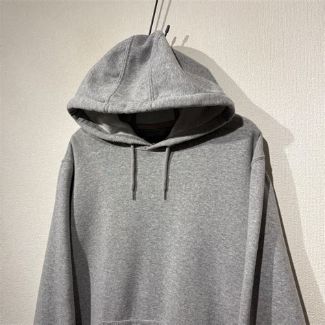 "Carhartt” gray cotton/poly point logo L/S hoodie | LAUGH