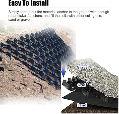 ZSPINJIA geo grid 2Inch Geogrid Driveway, 3ft/ 6ft/ 10ft/ India | Ubuy