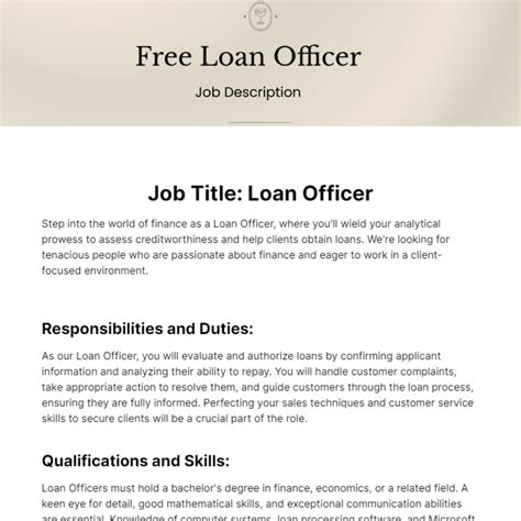 Loan Documentation Job Description at Lola Ledger blog
