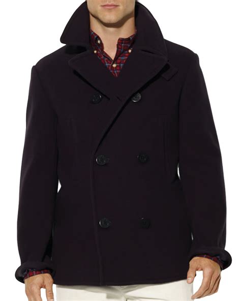 polo ralph lauren wool academy pea coat,polo ralph lauren black academy ...