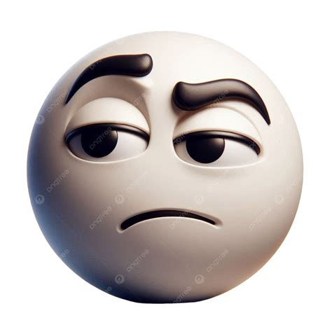 Face With Raised Eyebrow Emoji Realistic 3d, Face With Raised Eyebrow ...